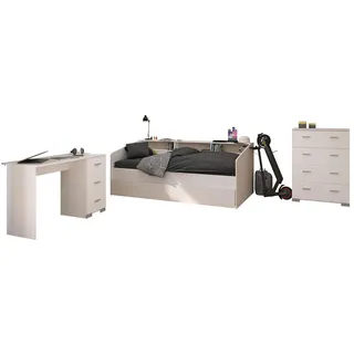 58 aufm Kessel KINDERZIMMER SET Parisot Sleep 4-tlg. Holzdekor Weiß/Eiche
