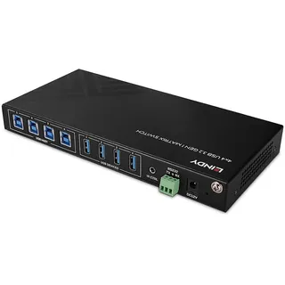 Lindy 4x4 USB 3.2 Gen 1 Matrix Switch over IP, Switch Box