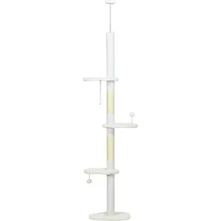 PawHut Kratzbaum Deckenhoch 225-255 cm weiß