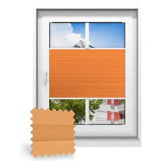 Wabenplissee nach Maß, Sommerorange 706110, 50 x 75 cm, Wabenplissees individuell maßangefertigt