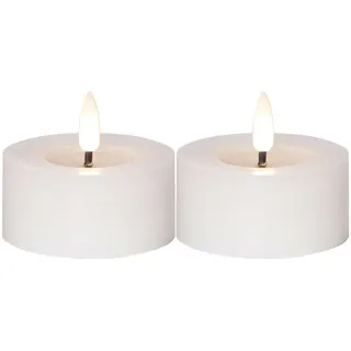 Star Trading Flamme Flow LED-Kerze 7 x 5,5 cm weiß