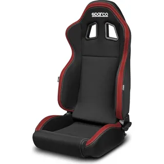 Sparco Sportsitz R100 MY22 Schwarz/Rot (Verstellbar) 009014NRRS Black