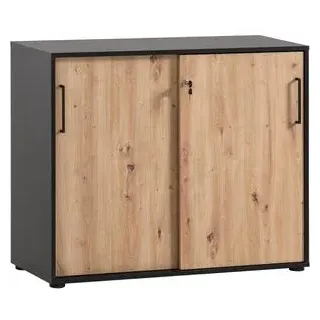 MÖBELPARTNER Aino Aktenschrank 100,1 x 41,0 x 83,6 cm schwarz