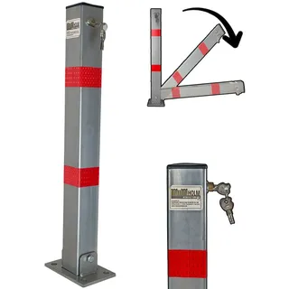 Baumarktplus Absperrpfosten eckig Parkplatzsperre Sperrpfosten klappbar Standfuß