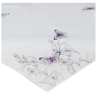 texpot Tischdecke Tischläufer Druck Schmetterlinge Frühling Sommer (1-tlg) weiß 85 cm x 85 cm