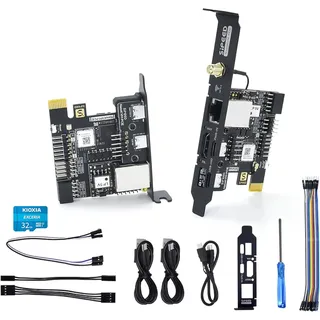 Sipeed NanoKVM IP-KVM Mini Remote Control Operations Maintenance Server, 1TOPS NPU 1GHz C906 RISC-V Linux Single Board Computer, mit HD-MI 100M Netzwerkanschluss (NanoKVM-PCIe ETH+WiFi+PoE)