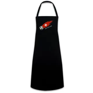 Urban Backwoods Kochschürze Switzerland Football Comet I Grillschürze Schweiz Schweizer Swiss schwarz