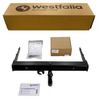 Westfalia Starre Anhängerkupplung für VW Transporter T5/T6 (Kasten/Kombi) (BJ 10/2009-09/2019) - nur für Fzg ohne Vorrüstung - im Set mit 13-pol. fzg.-spez. Westfalia Elektrosatz