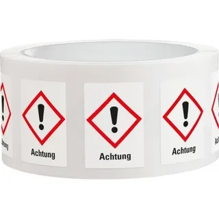 Lemax LEMAX® Gefahrensymbol Ausrufezeichen GHS07, Achtung, Haftpapier, 18x26mm, 1000/Rolle,