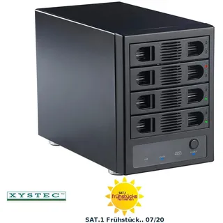 Xystec 4-fach-Festplatten-Gehäuse 4 x 3,5'' SATA USB 3,0/eSATA