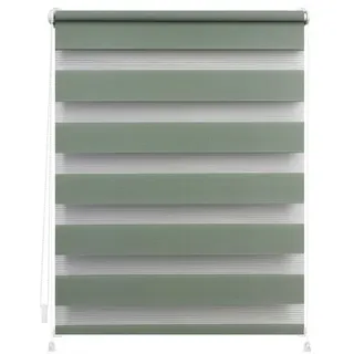 Lichtblick Duo Rollo / Doppelrollo Klemmfix 70 x 150 cm verspannt salbei