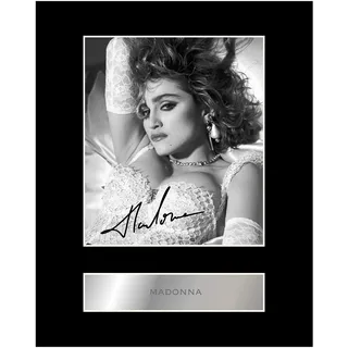 Iconic pics Fotodruck mit Autogramm, Madonna, mit Passepartout