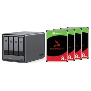UGREEN NASync DXP4800 NAS System 4-Bay 32TB inkl. 4x Seagate IronWolf ST8000VN004 8 TB