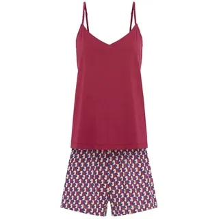 lscn by lascana Shorty Pyjama beere/beere gemustert 36/38