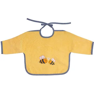 Wörner Ärmellätzchen", Baby, gelb, Baumwolle, Lätzchen, mit Ärmeln, maschinenwaschbar, trocknergeeignet