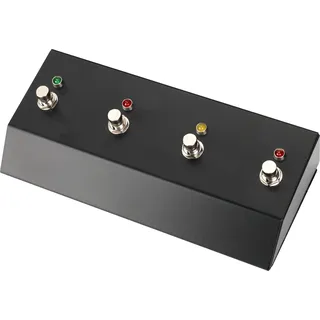 Laney FS4 - Vier-Wege Metall-Fußschalter - Schwarz - Manuell - Druckknopf-Aktuator - LED-Indikatoren - Passt für Iron Heart, VH, Nexus