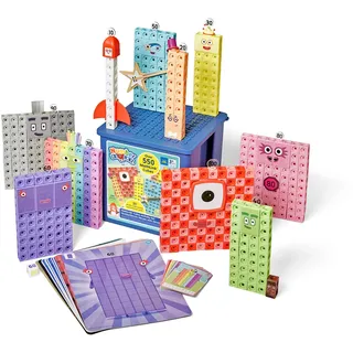 Learning Resources MathLink Cubes Numberblocks „Heroes with Zeroes“ Aktivitätsset, 616 Teile, ab 3 Jahren – Stellenwert & 10er-Reihe