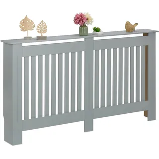 Relaxdays Heizkörperverkleidung Landhausstil 83 cm x 152 cm x 19 cm