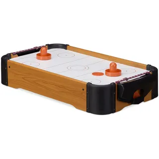 Relaxdays Airhockey, Mehrfarbig, Holzwerkstoff, Kunststoff, 31x56 cm, Freizeit, Sport & Fitness