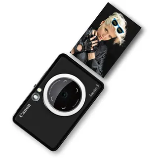 Canon Zoemini S Sofortbildkamera Mini Fotodrucker digital 8 MP (Sucher, Ringblitz/ LED Blitz, Micro SD Kartenslot, Print App, ZINK-Druck tintenfrei, Sofortdruck, Fernauslöser) matte black