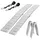 226 cm 1360 kg klappbar Aluminium profiliert silber 2 St.