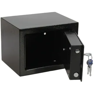 Youyijia 6.4L Tresor Safe Möbeltresor 23x17x17 cm für Zuhause Feuerfest Wasserdicht mit Schlüssel Doppelbartschloss Stahl für Dokumente Wand Safe Geldschrank