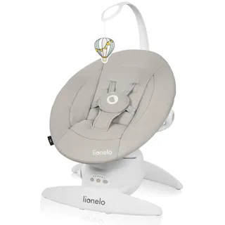 lionelo - Babywippe mit Melodie IRIS 4xAA Sandbeige - Weiß/Beige