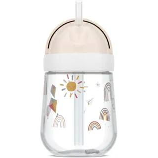 Mepal Kinderbecher Strohhalmbecher Mio 300 ml Beige/Sunshine/Rainbow, 1 St.