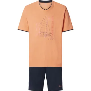 Jan Vanderstorm Kurzer Schlafanzug TASON Orange 4XL