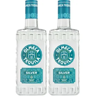 Olmeca Blanco Tequila Clasico – Klarer Tequila Silver mit süßer und belebender Agaven-Note – Mexikanische Spirituose aus dem Herzen der blauen Agave – 1 x 0,7 l (Packung mit 2)
