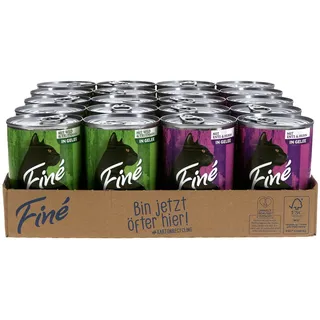 Fine Katzennahrung in Gelee 400 g, verschiedene Sorten, 20er Pack