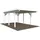Einzel-Carport 315 x 372 cm Weiß lackiert