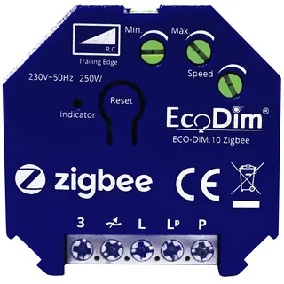 Zigbee Smart Unterputz Dimmer-Schalter, Modul 250W, Phasenabschnitt, Fernbedienung für Dimmbare LED – Ecodim