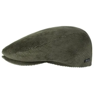 Lipodo Flat Cap (1-St) Baumwollcap mit Schirm, Made in Italy grün S (54-55 cm)