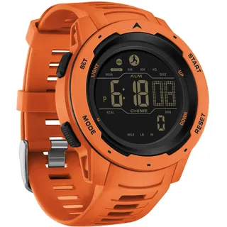 Schrittzähler ohne app und Handy Militär Uhr Herren Tactical Watch Digital Sport Kalorienzähler Armband,Timer Chronograph Wecker LED Stoppuhr 5 ATM Wasserdicht Smartwatch Fitness Laufuhr