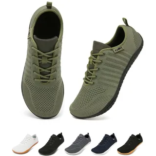 Merdoo Barfuss Schuhe Damen Barfußschuhe Herren Barfuß Sneaker Barefoot Squat Shoes Deadlift Schuhe Minimalistische Walkingschuhe Turnschuhe Grün 42 - 42 EU