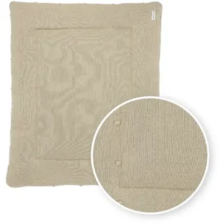 Meyco Baby Laufgittereinlage Mini Knots Sand, (100% Baumwolle, 1-tlg), 77x97cm beige