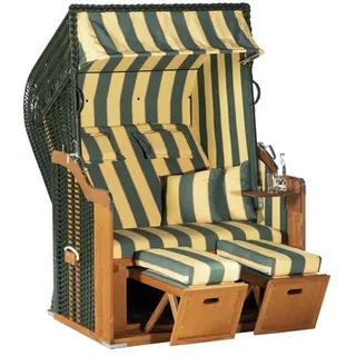 Natur24 Gartenstrandkorb »Rustikal«, 250 Plus Kunststoffgeflecht Grün Gelb