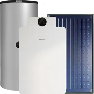 Bosch GCFS826 mit Gas-Brennwerkessel GC8800iF-15 und Warmwasserspeicher WH 160-3 P, HS25/6 MSL