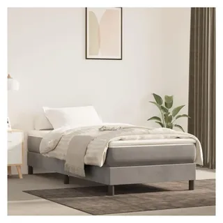 vidaXL Boxspringbett 90 x 200 cm hellgrau