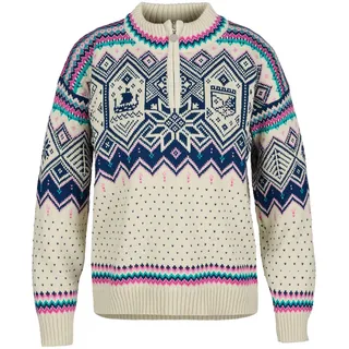 Dale of Norway VM Trondheim Pullover Weiß / Blau / Pink-rosa XL