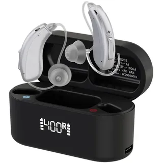 Retekess TE202 Hörhilfen, Wiederaufladbarer Digitaler Audioverstärker, 4-Fache Geräuschunterdrückung, HiFi-Audio mit 32 Kanälenm,für senioren...