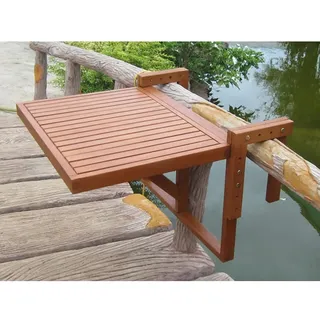 Lomadox Balkonhängetisch Garda-120 64 x 44-52 x 65 cm Braun