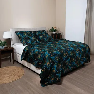 Zelesta Wonderbed Baumwolle – 4-Jahreszeiten Bettdecke & Bezug in einem | Waschbar & Trocknergeeignet | Antiallergisch, Atmungsaktiv & Temperaturregulierend | Mikrofaser & Syndonfill® (140x200 cm)