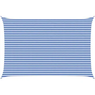 vidaXL Sonnensegel 4 x 5 m HDPE Rechteckig Blau und Weiß