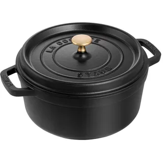 Staub Cocotte 28 cm rund schwarz