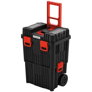 Kistenberg Werkzeugtrolley 2 in 1 rot|schwarz 45 x 36 x 64 cm