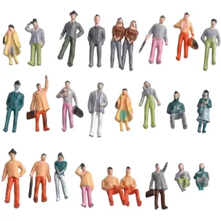 50 Stück Mini Figuren Menschen Museum, Miniatur Menschen, Menschen Museum, Mini Figuren Set Für Modellbau, Bunte Farben Und Realistische Details, Maßstab 1:75 Für Sammlungen Und Kreative Projekte
