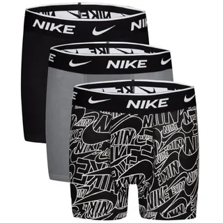 Nike Sportswear Boxershorts NHB PRINT E DAY CT STRCH 3P (3-St) sportliche Schnittform, für Kinder, aus Baumwolle und Elasthan grau 146/152 (158)