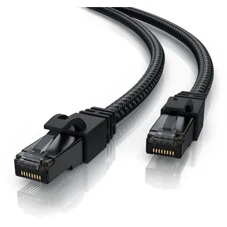 Primewire Patchkabel CAT 7 mit Baumwollmantel, Gigabit Ethernet LAN Kabel, 10 Gbit/s S/FTP PIMF, Netzwerkkabel - 7,5m